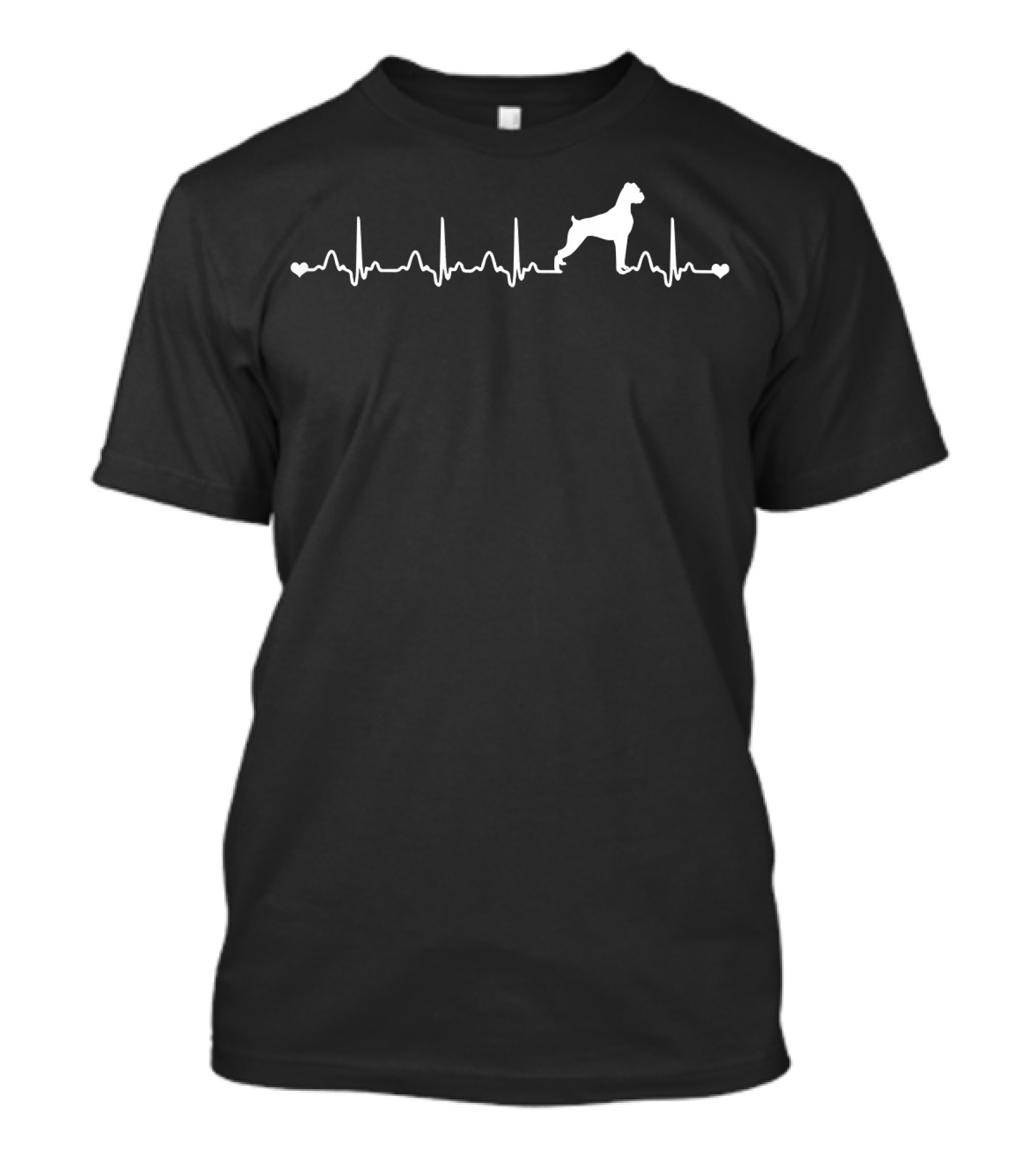 Boxer Dog Heartbeat For Dog Mom Anim T-Shirt