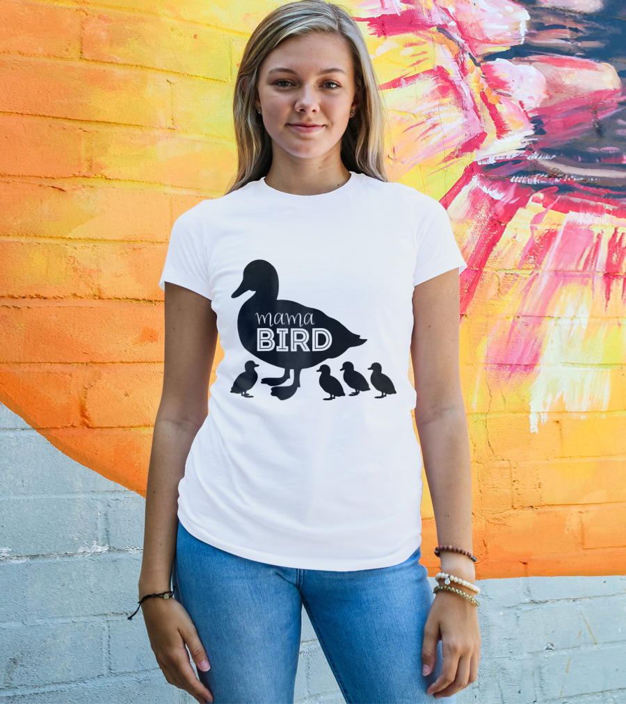 Mama Bird Family Cute Funny Duckling T-Shirt