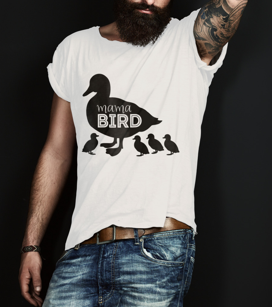 Mama Bird Family Cute Funny Duckling T-Shirt