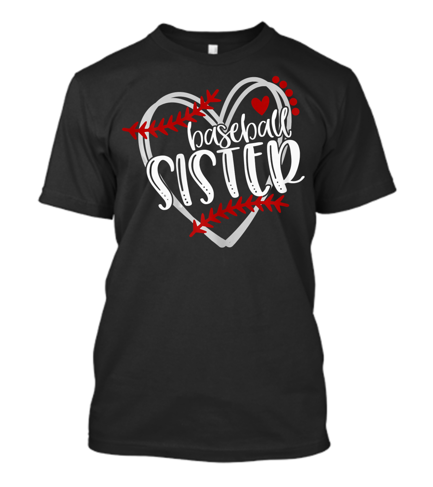 Baseball Sister Heart T-Shirt