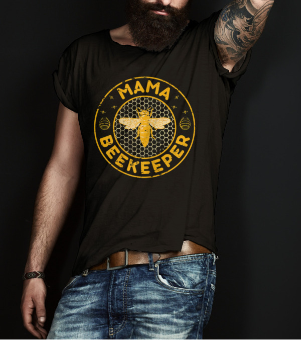 Mama Beekeeper Honeycomb Bee Buzzing T-Shirt