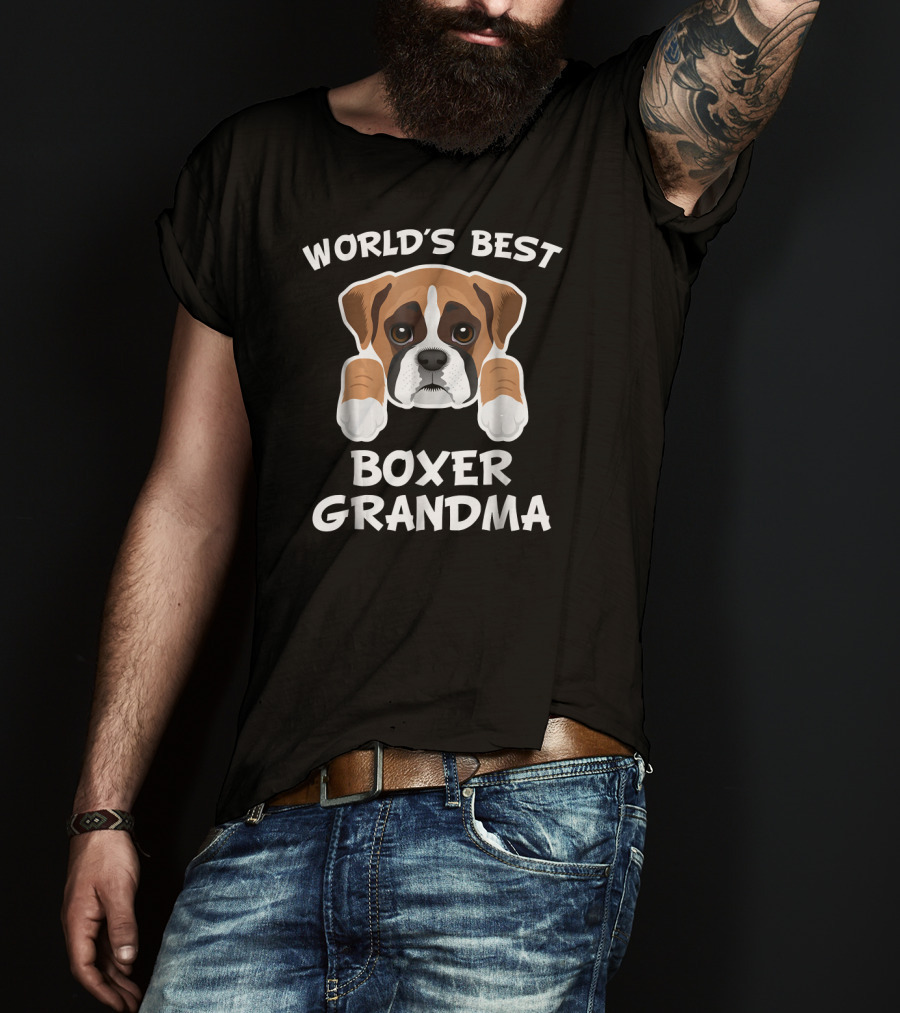 World's Best Boxer Grandma Dog T-Shirt