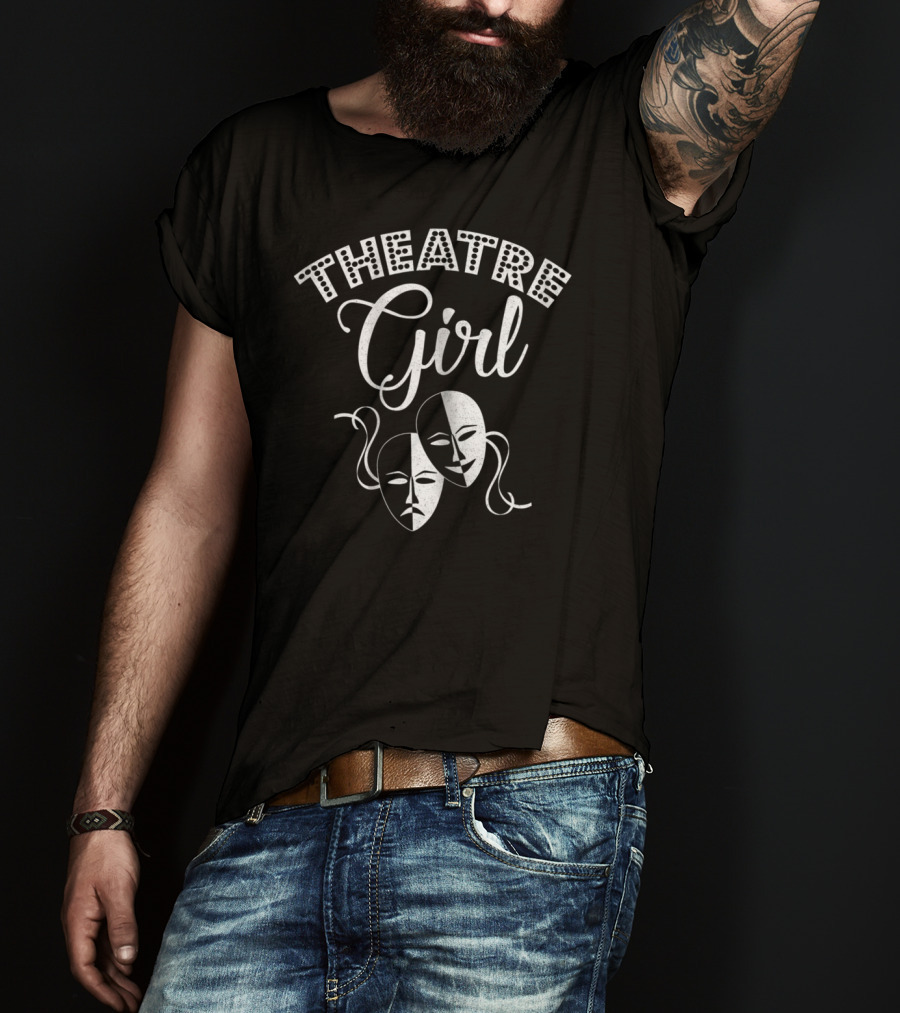 THEATRE Girl Dramatic Masks T-Shirt