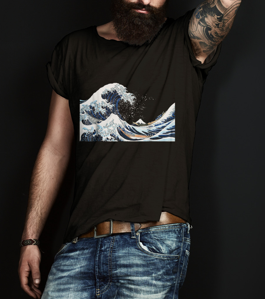 The Great Wave Off Kanagawa Hokusai Japan Iconic T-Shirt