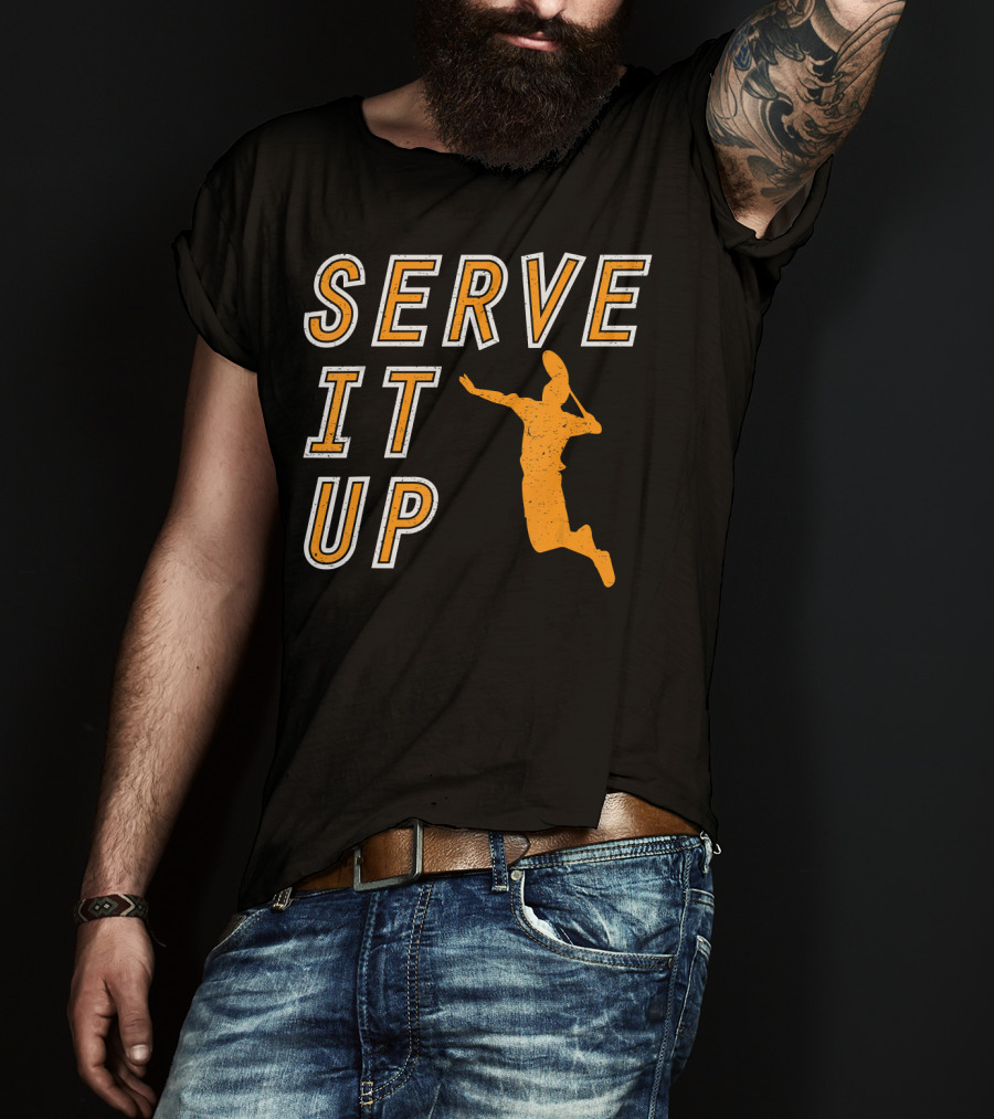 Serve It Up Badminton Summer Sports Player T-Shirt