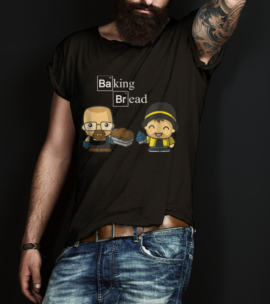 Baking Bread Funny Cartoon Characters T-Shirt