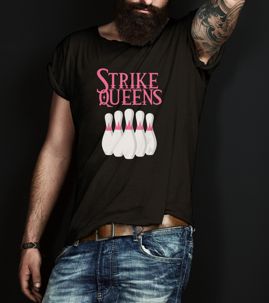 Strike Queens Bowling Pins T-Shirt