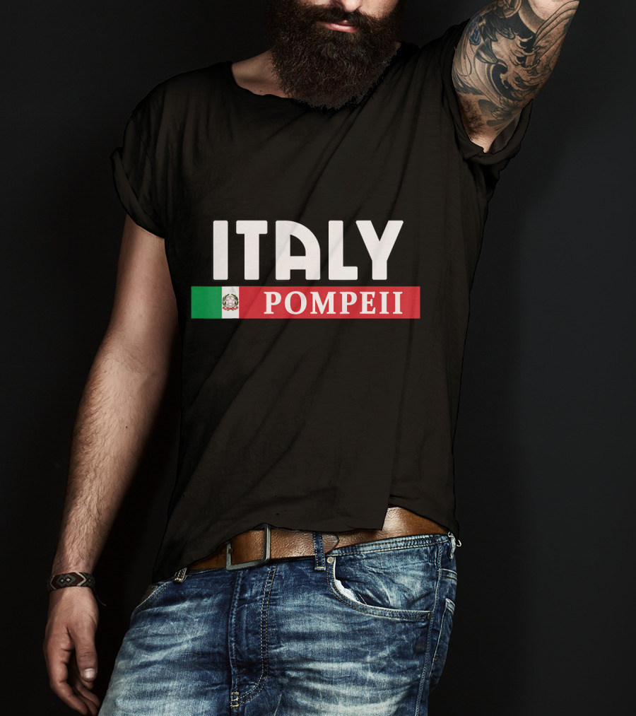 Italy Pompeii Mexican Flag T-Shirt