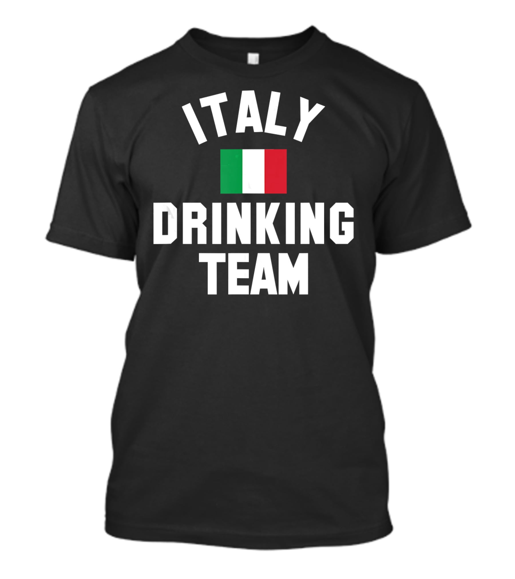 Italy Drinking Team Italy Beer Theme With Italian Flag T-Shirt