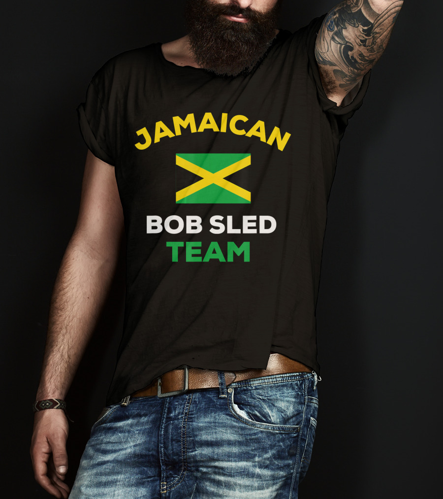 Jamaican Bobsled Team Jamaica Flag Representation T-Shirt