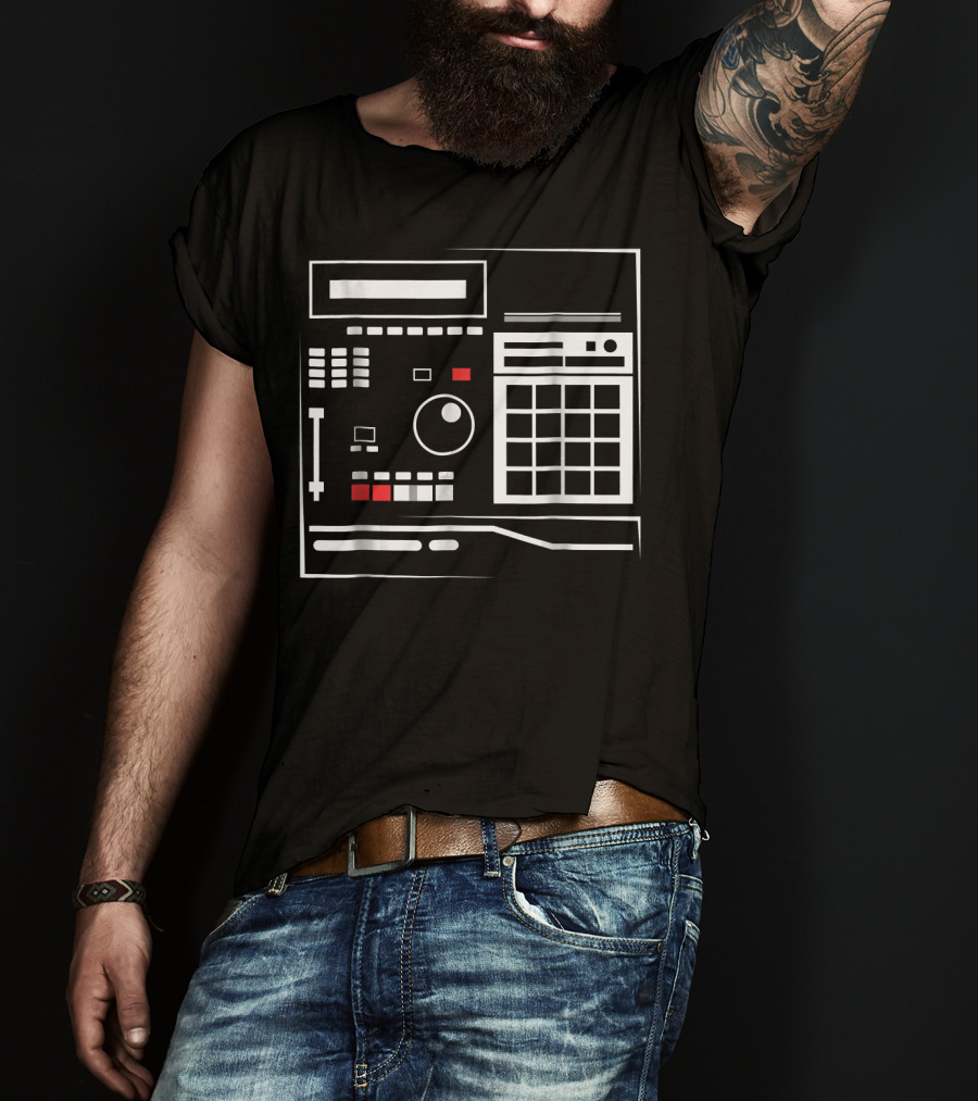 Mens MPC Drum Sampler Hiphop Music Equipment T-Shirt