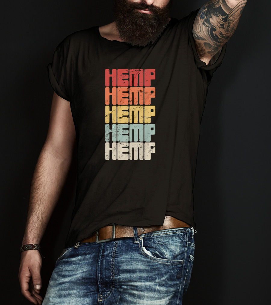 Retro Hemp Farming Organic Horticulture T-Shirt