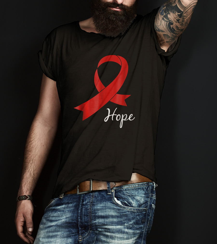 Hope Red Ribbon World Aids Day T-Shirt