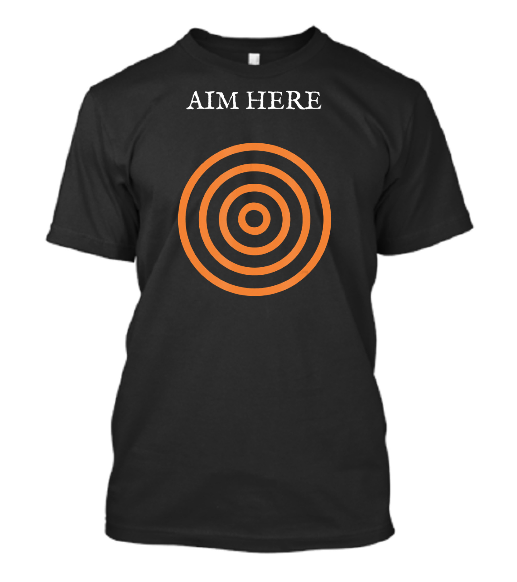 Aim Here Bullseye Target Funny Creative Bull T-Shirt