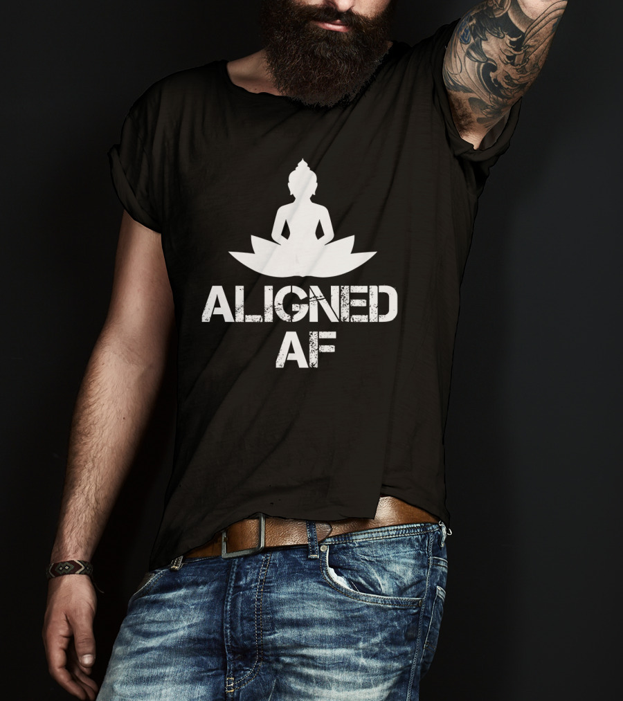 Aligned AF Buddha Lotus Spiritual Yoga Meditation T-Shirt