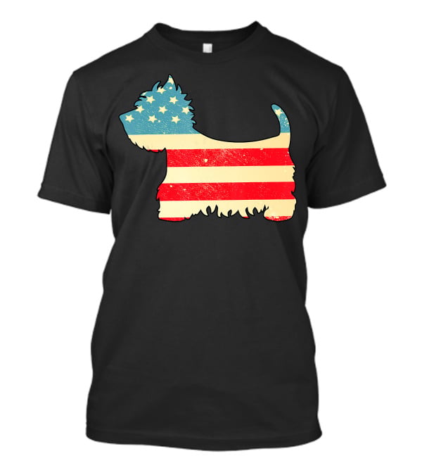 American Flag Vintage Westie T-Shirt