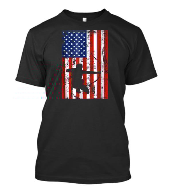 American Flag Archery Bow Archer T-Shirt