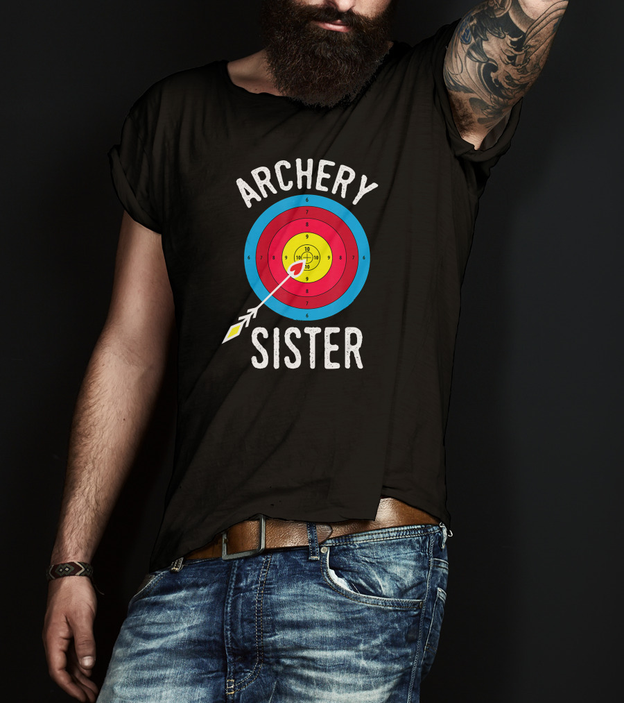 Archery Target Bullseye Sister T-Shirt