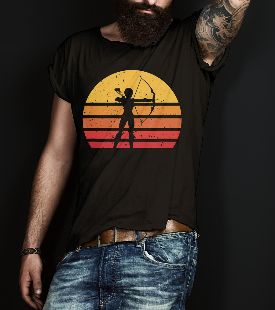 Archery Vintage Sunset Women Archer T-Shirt