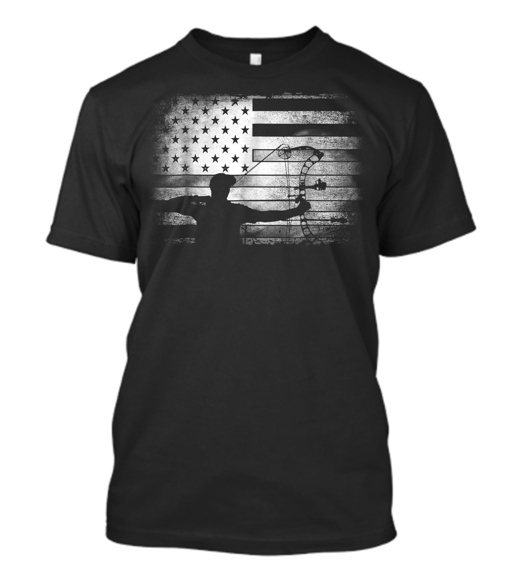 Archery American Flag USA Bow Hunter T-Shirt