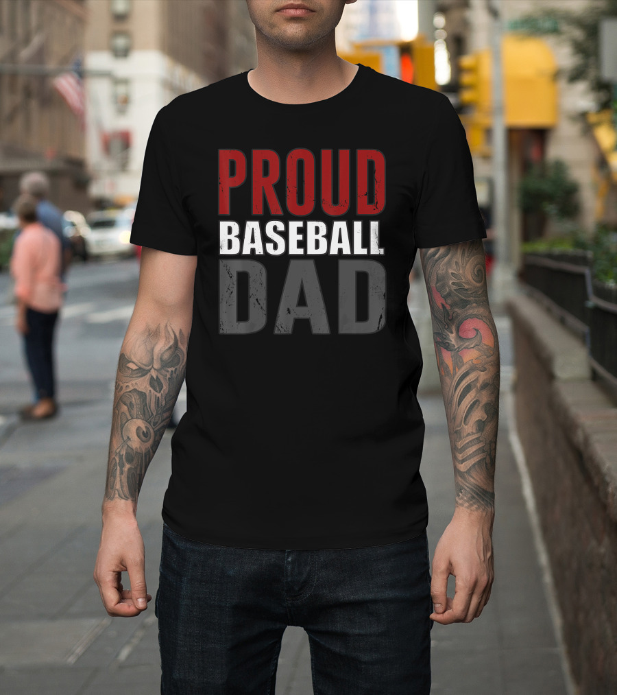 Proud Baseball Dad Awesome T-Shirt