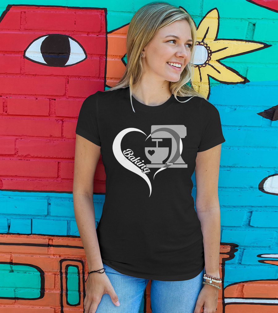 Baking Heart Mixer Baker I Love Baking T-Shirt