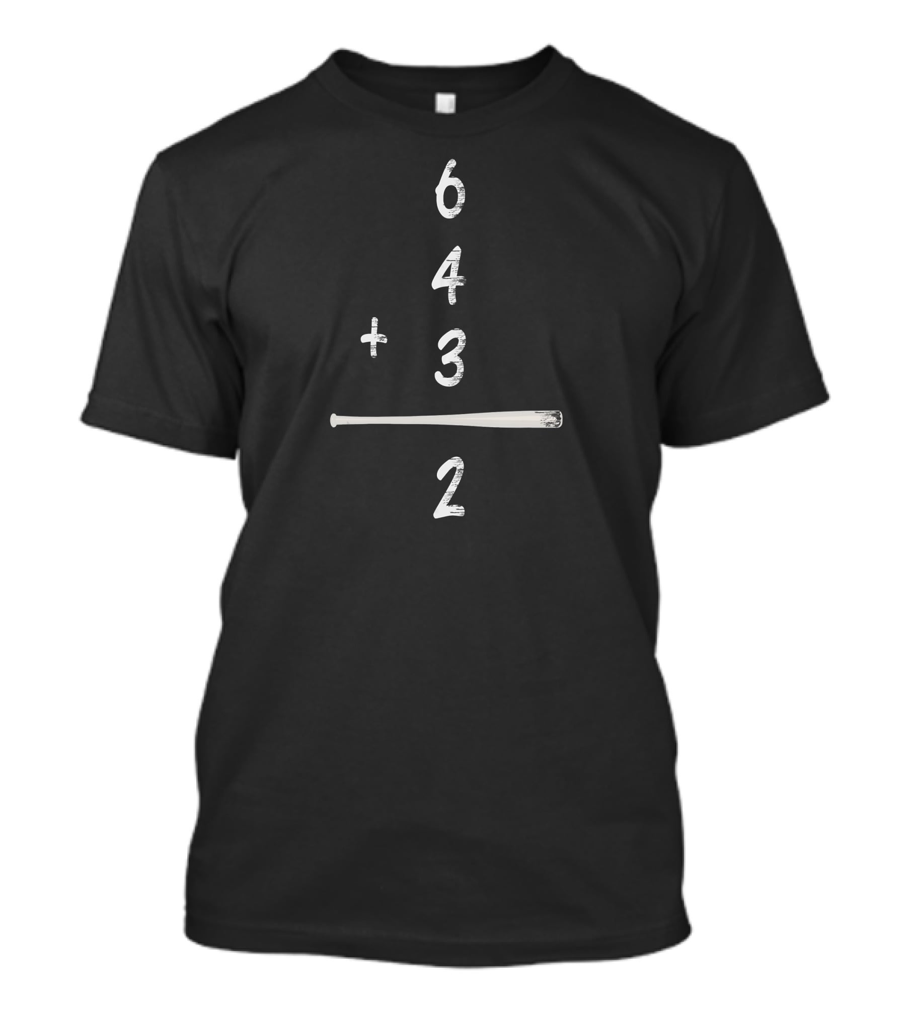 Baseball Math Equation 6 4 3 2 Double Play T-Shirt