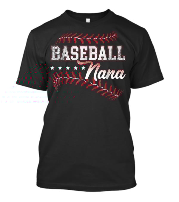 Baseball Nana Baseball Grandma Baseball Stitch T-Shirt