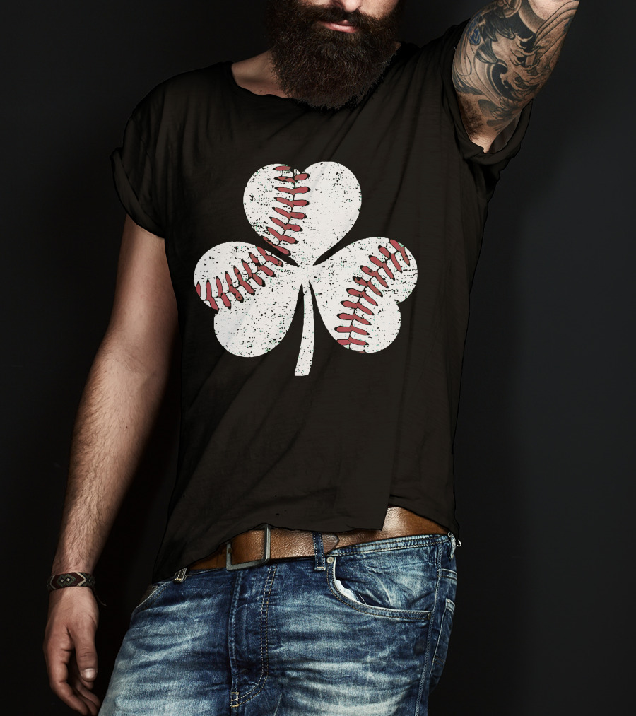 Baseball Shamrock St Patrick's Day Boy T-Shirt