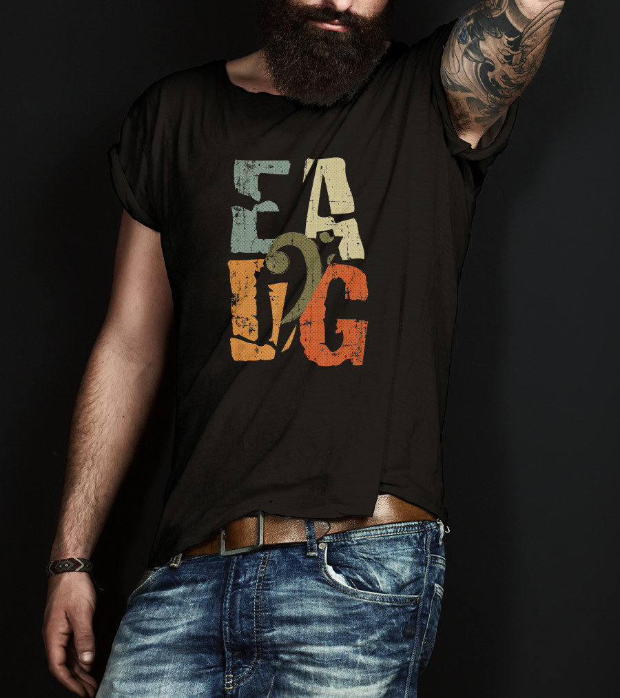 EADG Bass Guitar Player Bass Clef T-Shirt