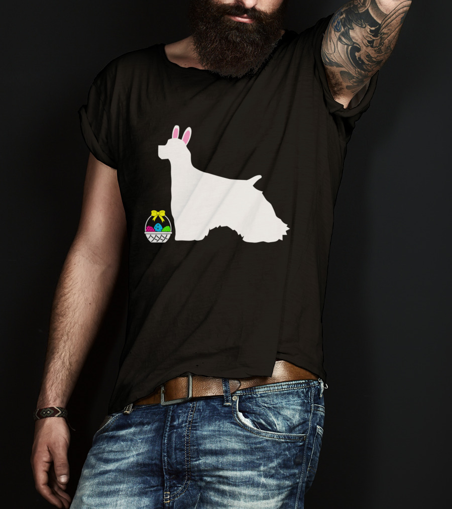 Cocker Spaniel Easter Bunny Dog Basket Eggs T-Shirt