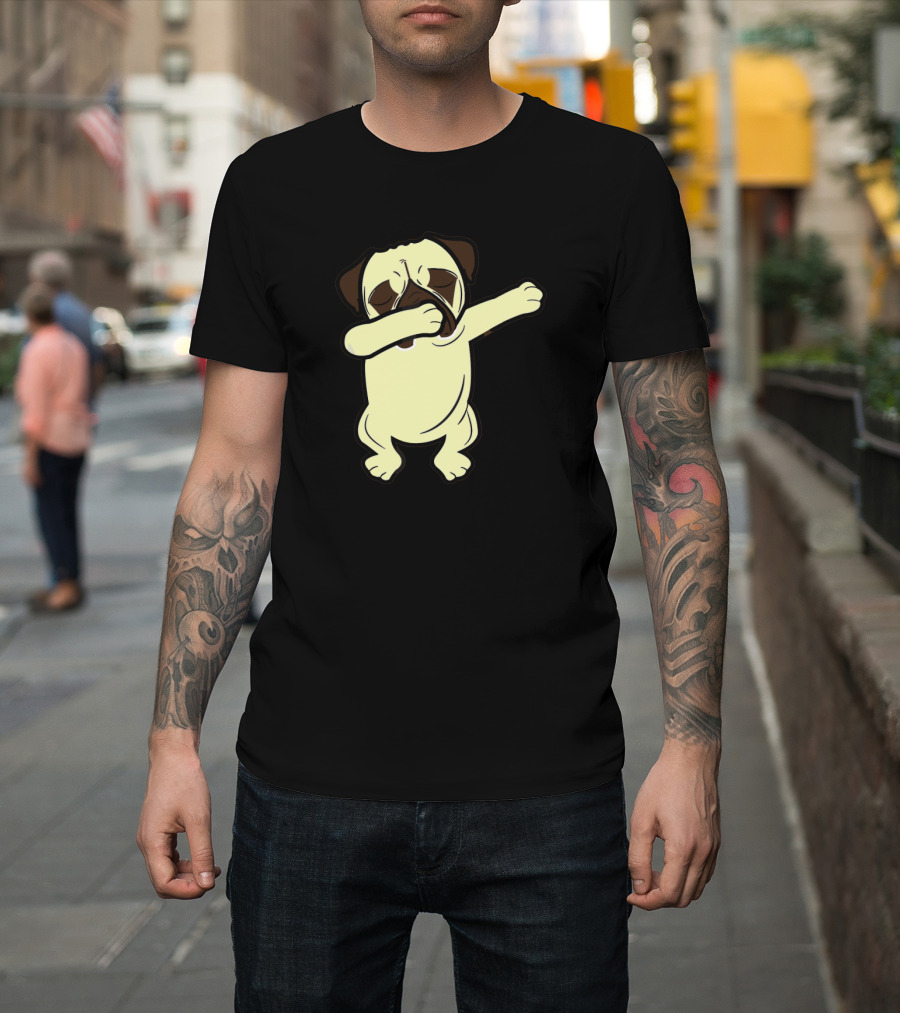 Dabbing Pug Funny Dab Dog Meme T-Shirt
