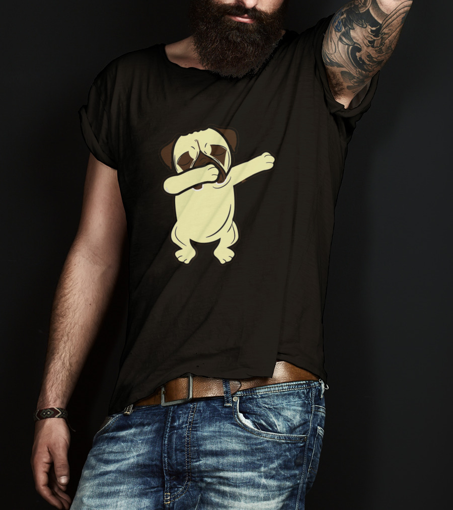 Dabbing Pug Funny Dab Dog Meme T-Shirt