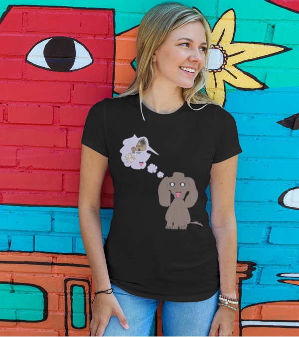 Dreaming Dog With House And Bones In Thought Bubble T-Shirt