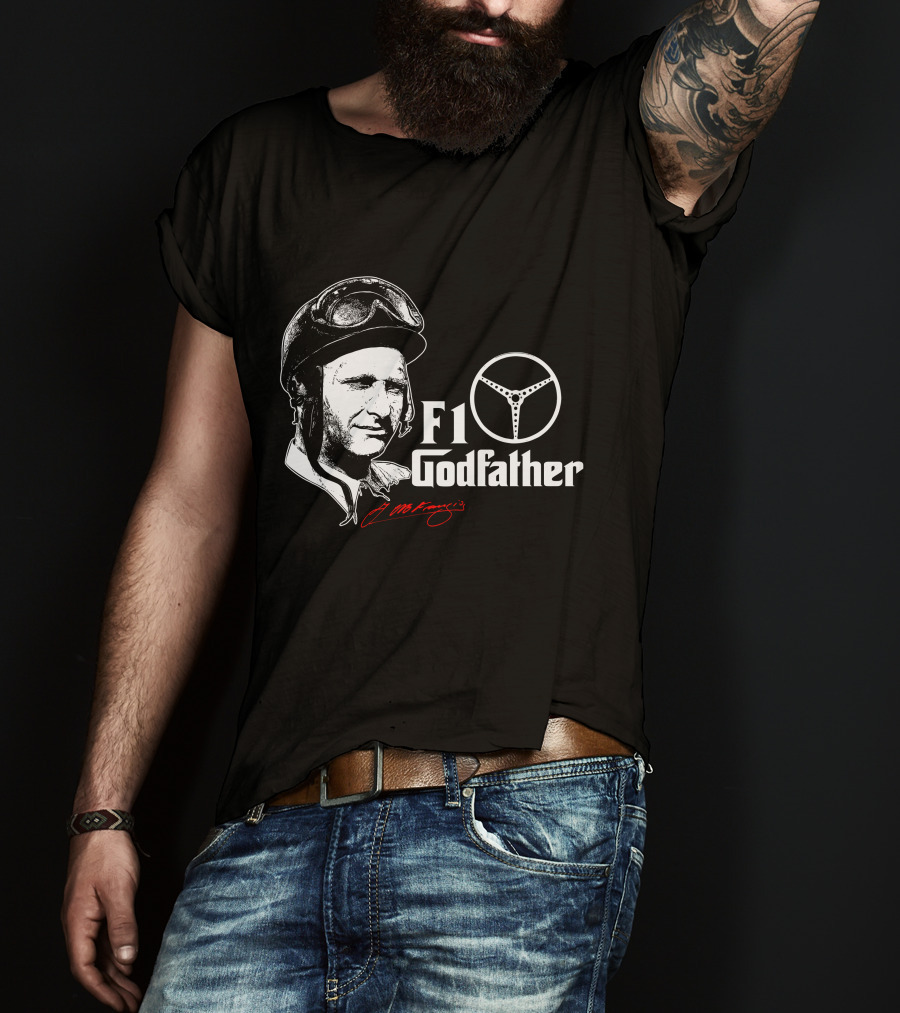 F1 Godfather Steering Helmet Icon Legend T-Shirt
