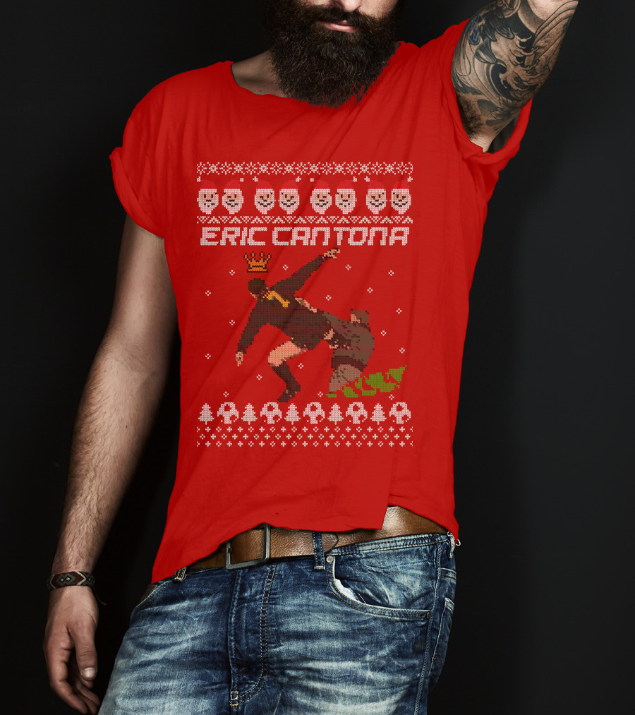 Eric Cantona Iconic Jump Festive T-Shirt