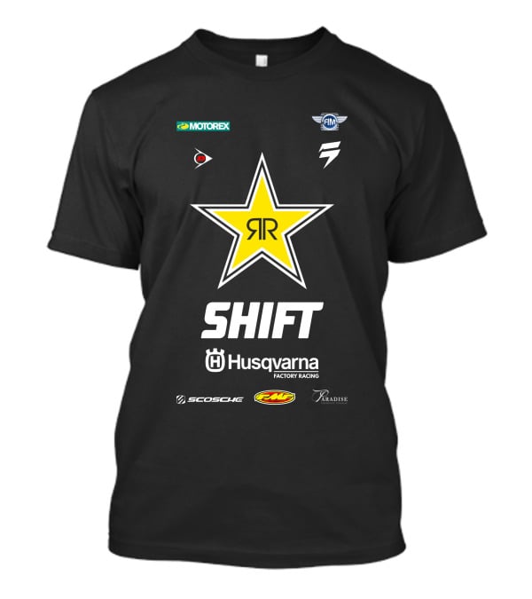 MOTOREX FIM SHIFT Husqvarna Factory Racing Scosche FMF Paradise RR Star T-Shirt