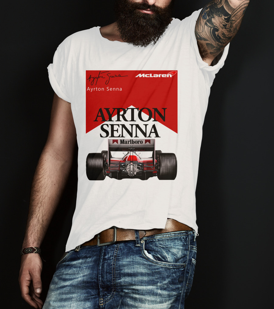 Ayrton Senna McLaren Marlboro Racing Team T-Shirt