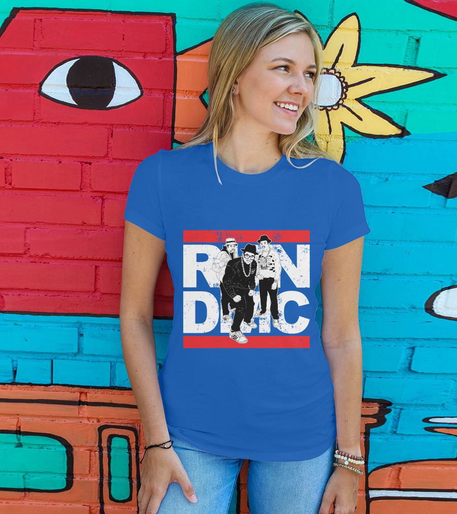 Run DMC 53 Hip Hop Legends Graphic Red Stripes T-Shirt