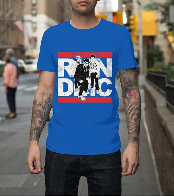 Shirt: Run DMC 53 Hip Hop Legends Graphic Red Stripes T-Shirt Run DMC 53 Hip Hop Legends Graphic Red Stripes T-Shirt