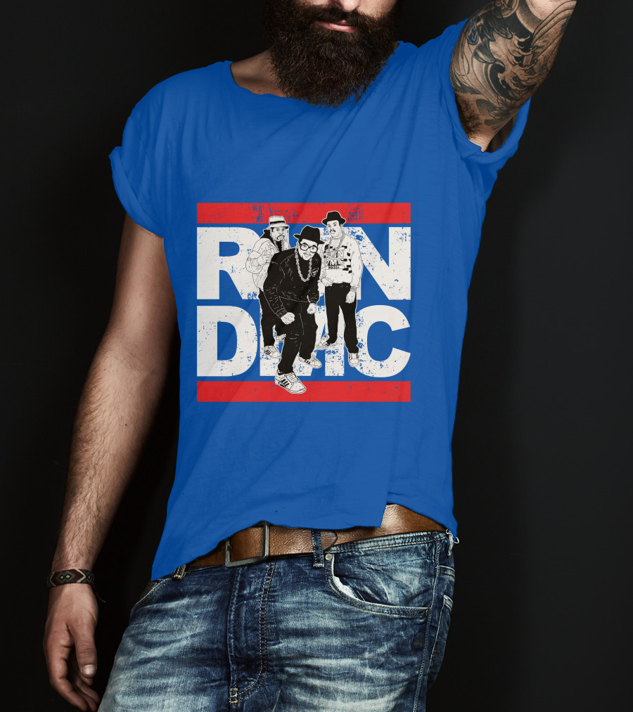 Run DMC 53 Hip Hop Legends Graphic Red Stripes T-Shirt