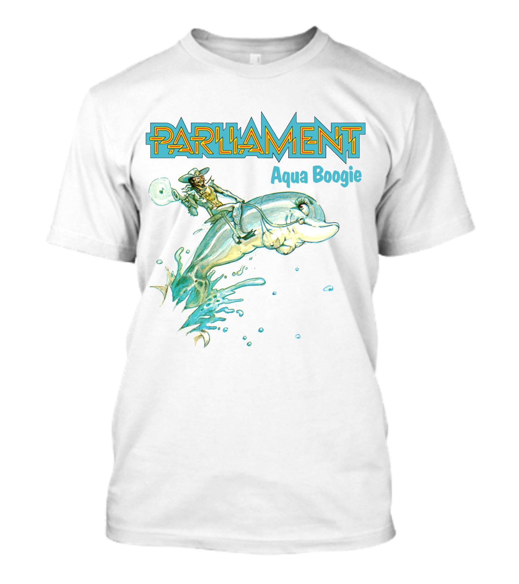 Parliament Aqua Boogie Funkadelic 56 Riding Dolphin T-Shirt