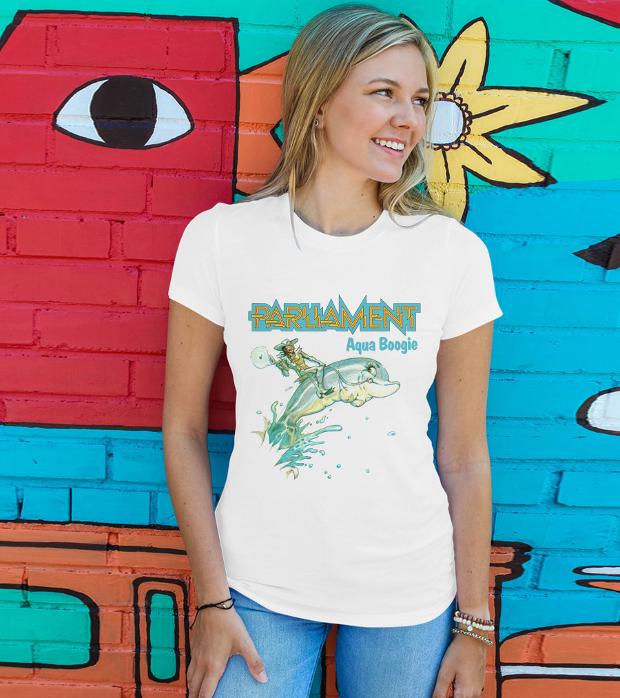 Parliament Aqua Boogie Funkadelic 56 Riding Dolphin T-Shirt