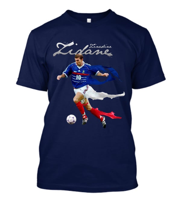 Zinedine Zidane Iconic Number 10 Football Legend T-Shirt