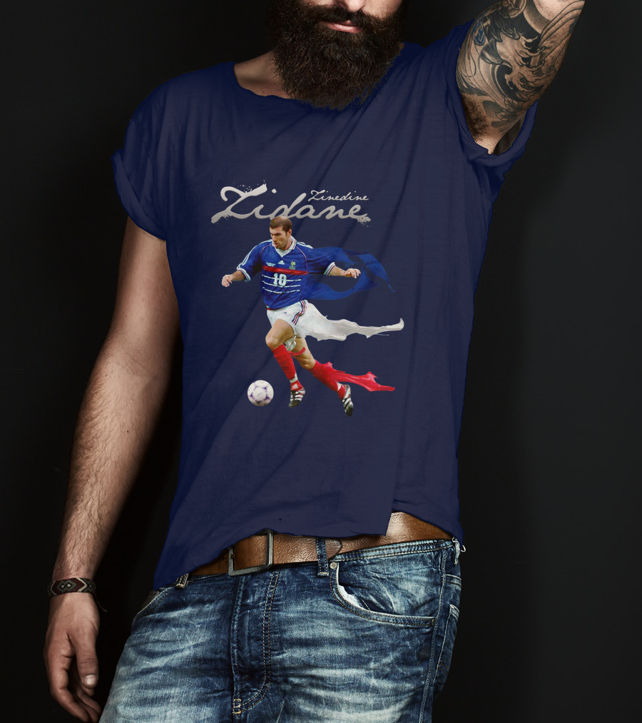 Zinedine Zidane Iconic Number 10 Football Legend T-Shirt