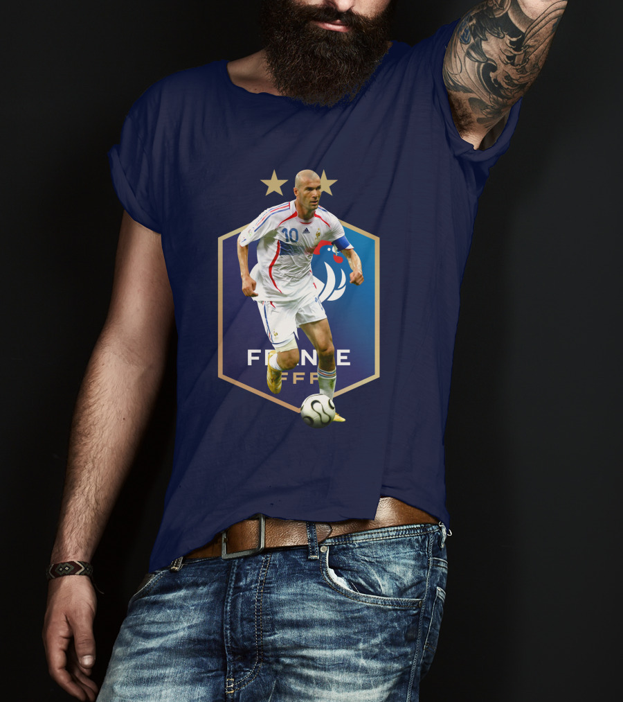 Zidane France FFF Soccer Icon Stars T-Shirt