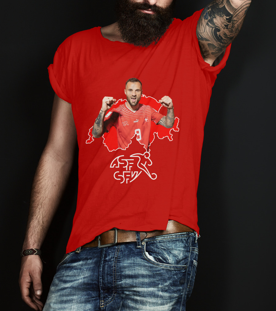 Haris Seferovic Switzerland Football Jersey Number 9 T-Shirt