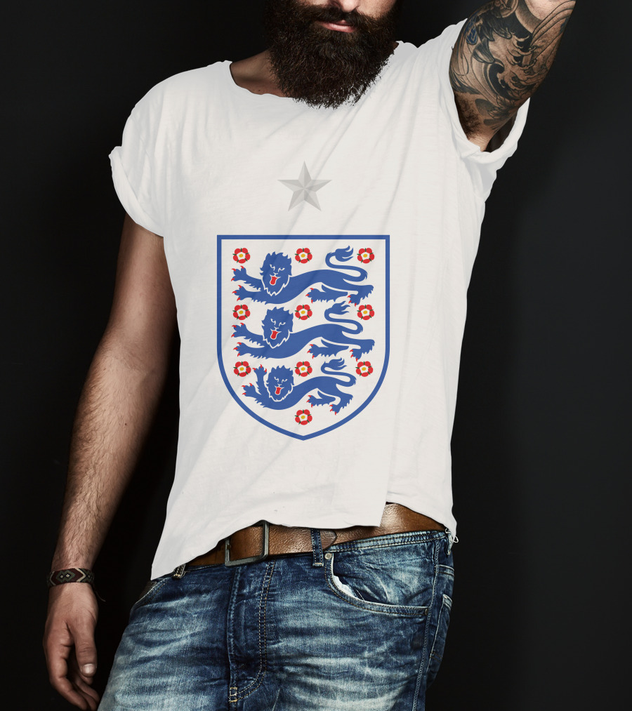 Jack Grealish 7 Three Lions England Football Star Badge T-Shirt