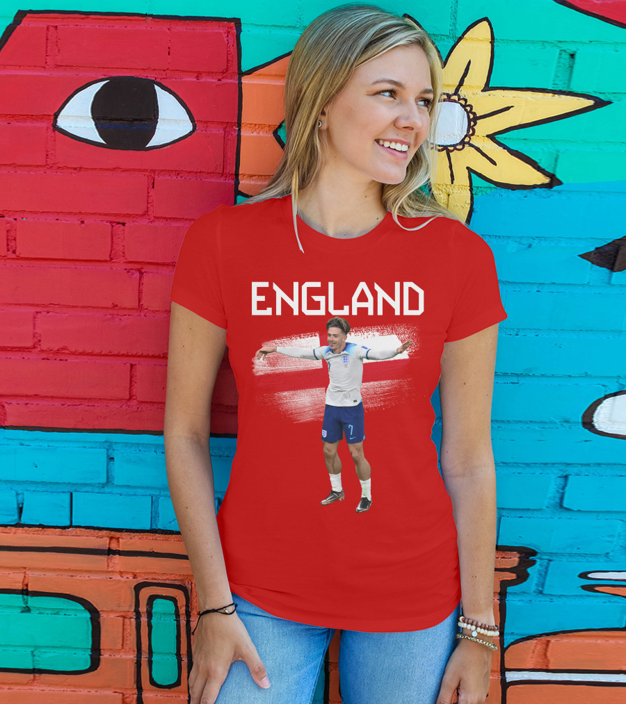 Jack Grealish England Soccer Celebration St George's Cross T-Shirt