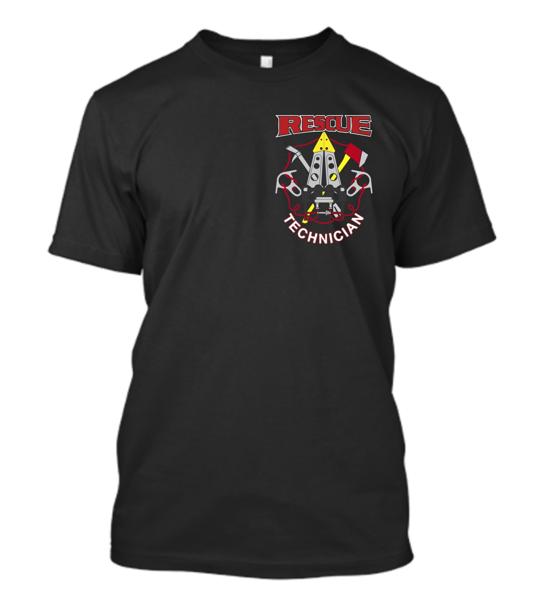 RESCUE TECHNICIAN Emblem With Tools And Equipment T-Shirt